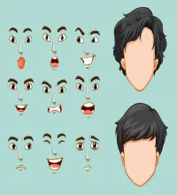 تصاميم وجوه معبرة رائعة ملف مفتوح