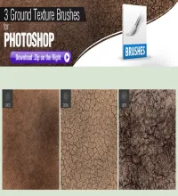 تحميل وتنزيل فرش الفوتوشوب التشققات الطينية Photoshop Brushes for Painting Ground Texture