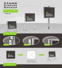 لوحات وادوات مكتبيه Stand Display Mockup Vol.2 1865892