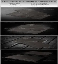 بطاقات رائعه وجديده 4 Photorealistic Business Card Mockup