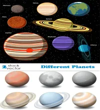 تصاميم كواكب فيكتور Vectors - Different Planets