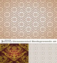 تحميل خلفيات فيكتور Vectors - Ornamental Backgrounds 40