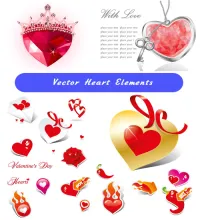 تحميل فيكتور قلوب رائع  Hearts Vector