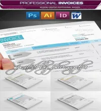 تصميم فواتير ملف مفتوح  Professional Invoice Package 