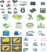 تحميل ايقونات فيكتور Icons & Objects for Vector Design #69
