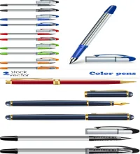 تحميل اقلام فيكتور Vectors - Color pens