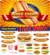 تحميل ستوكات فيكتور اطعمه سريعه Fast Food - Stock Vectors