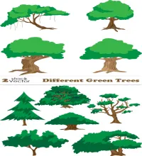 تصميم اشجار خضراء منوعه Different Green Trees