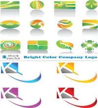 تحميل شعارات شركات منوعه مميزه Vectors - Bright Color Company Logo