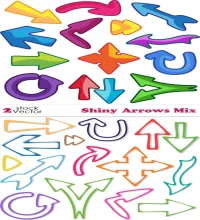 اسهم باشكال والوان مختلفه روعه Vectors - Shiny Arrows Mix