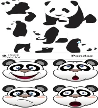 تصميم باندا رائعه Vectors - Pandas