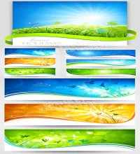 تحميل فيكتور بنرات Spring banners