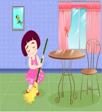 تصميم طفلة تنضف المنزل جميل ورائع ملف مفتوح