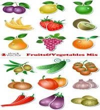 تصميم خضروات وفواكه منوعه Fruits & Vegetables Mix