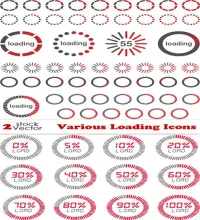 ايقونات تحميل رائعه فيكتور Vectors - Various Loading Icons