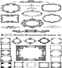 اطارات مزخرفه رائعه Swirl Ornament Frames 16