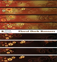 بنرات ورود مميزه Floral Dark Banners