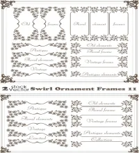 اطارات وزخارف فيكتور مميزه Swirl Ornament Frames 11
