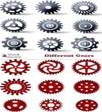 تصاميم تروس معدنيه Vectors - Different Gears