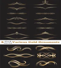 زخارف ذهبيه فيكتور جميله Various Gold Ornaments