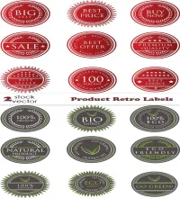 تحميل فيكتور Vectors - Product Retro Labels 11