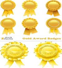 فيكتور اوسمه ذهبيه Vectors - Gold Award Badges