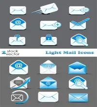 ايقونات رسائل ملفات مفتوحه Light Mail Icons