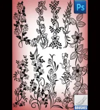 فرش فوتوشوب ورود منوعه Flowers Brushes