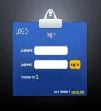 تحميل وتنزيل تصميم فوتوشوب مفتوح مربع تسجيل الدخول GUI Login PSD