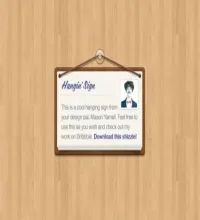 تحميل وتنزيل تصميم فوتوشوب مفتوح بطاقة تعريف Hanging Sign