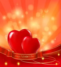 تصميم قلب مميز مع شريط هدايا ملف مفتوح