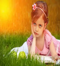 تصميم فوتوشوب مفتوح مشهد الطفلة والغروب Photoshop Sunset color Effect