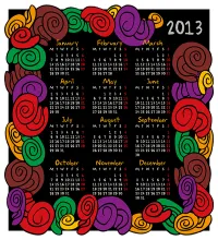 تحميل تقويم 2013 فيكتور مميز calendar