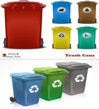 تصميم سلة مهملات فيكتور Trash Cans