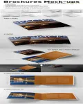 بروشورات جديده Photorealistic Square Brochure M0ck-ups