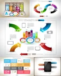 رسوم بيانانيه فيكتور Infographics Design Elements Vector Set #1