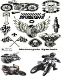 تصميم دراجات ناريه وملحقاتها Motorcycle Symbols