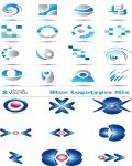 شعارات زرقاء منوعه رائعه Vectors - Blue Logotypes Mix