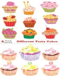 تصميم حلويات كيك ملفات مفتوحه Different Tasty Cakes