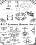 تحميل زخارف فيكتور جديده Ornament Elements Set 9