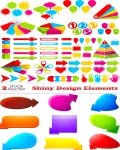 تصاميم عناصر ملونه منوعه رائعه Shiny Design Elements
