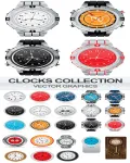 تحميل ساعات مختلفه ورائعه فيكتور Vectors - Clocks collection in vector
