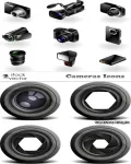 تحميل ايقونات كميرات وعدسات Vectors - Cameras Icons