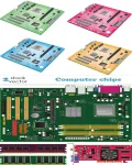 تصميم قطع كمبيوتر Computer chip vectors