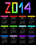 تصميم تقويم 2014 باللون الاسود ملف مفتوح تحميل مباشر