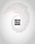 تصميم تقويم 2014 دائري جاهز للطباعه مع ملف مفتوح