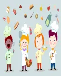 تصميم اطفال طباخين شيف ملف مفتوح فيكتور 
