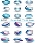 ايقونات دائريه ثلاثيه الابعاد Round 3D Vivid Logo