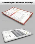 تصميم فواتير روعه ملفات مفتوحه Flyer Mock-Up