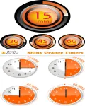 تحميل فيكتور ساعات برتقاليه Vectors - Shiny Orange Timers